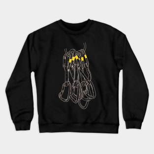 Rack of climbing quickdraws Crewneck Sweatshirt